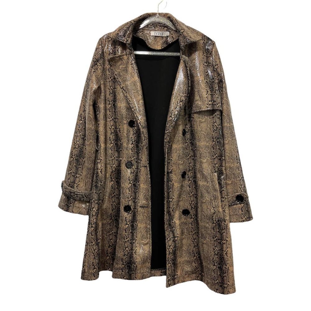 IVIVI Faux Snake Print Long Jacket Size L